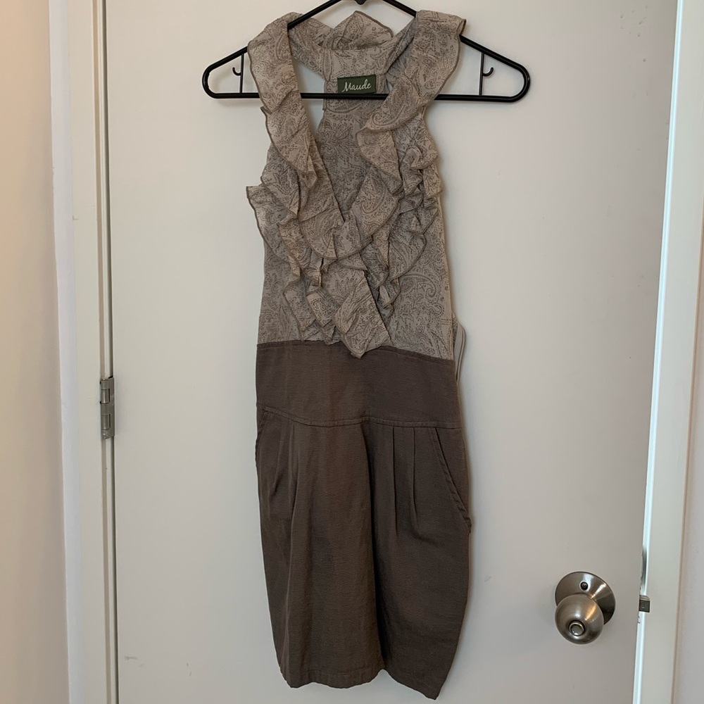 Ruffle top racer back dress